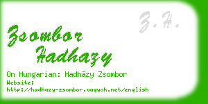 zsombor hadhazy business card