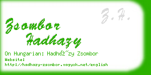 zsombor hadhazy business card